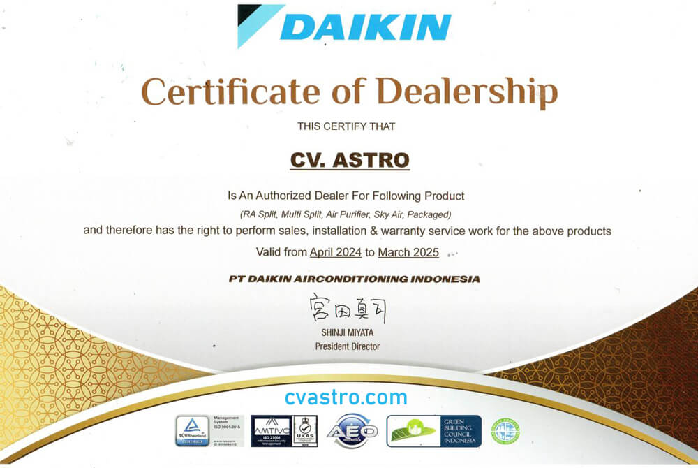Dealer Resmi Daikin Denpasar